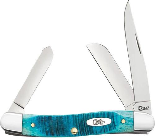 Case Caribbean Blue Bone Medium Stockman Pocket Knife