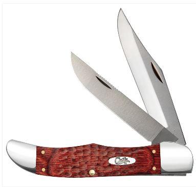 CaseJigged Dymalux® Rosewood Folding Hunter with Leather Sheath
