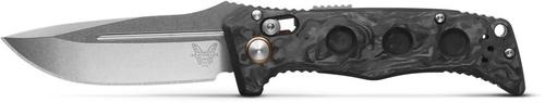 Benchmade Mini Auto Adamas Folding Knife w/Plain Edge Stainless Steel Drop Point Blade