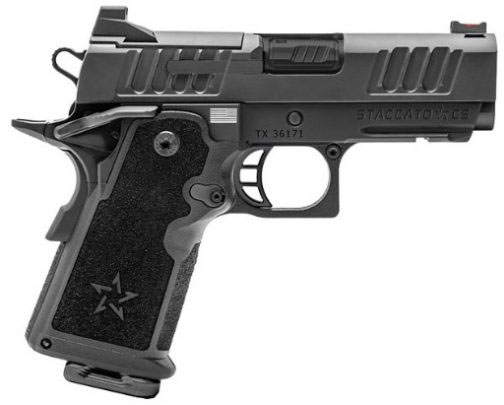 Staccato CS 2011 Pistol 14-1601-000102, 9mm, 3.5", 2011 Double Stack Grips, DLC Black Finish, 16 Rds