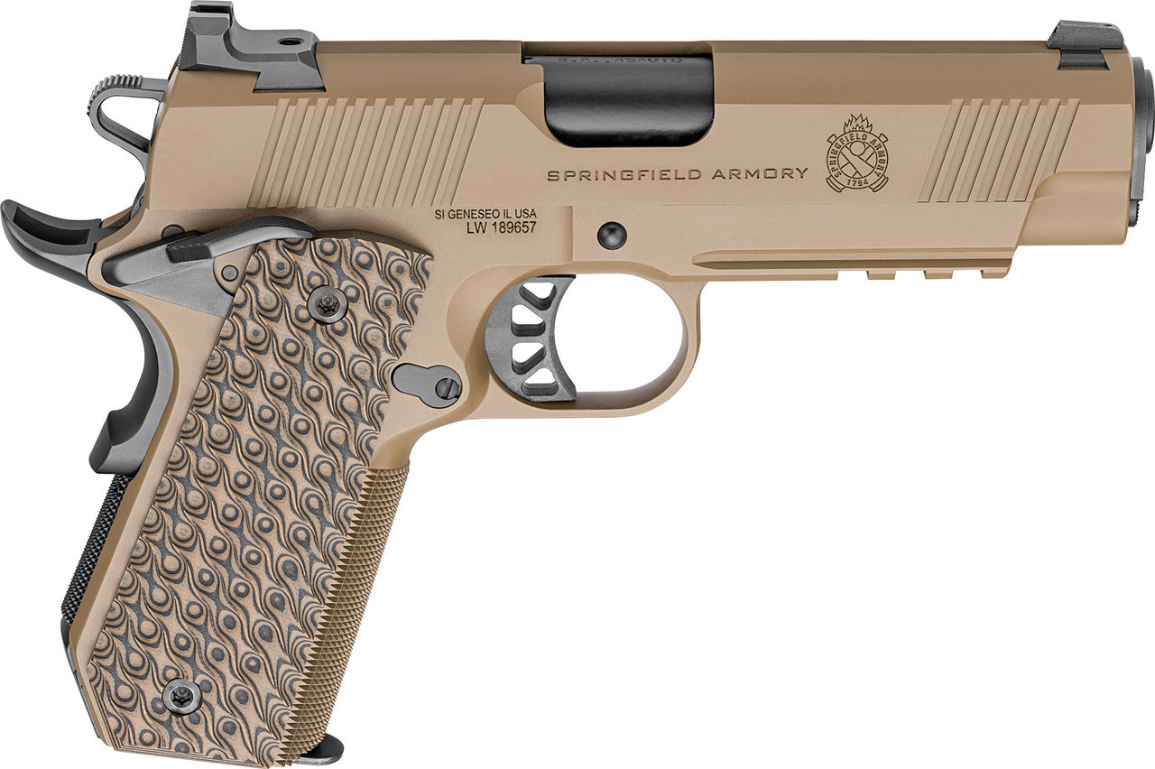 Springfield 1911 TRP Carry Pistol PC9124LRCB-CC, 45 ACP, 4.25", VZ Hydra G10 Grips, Coyote Brown Armory Kote Finish, 7 Rds