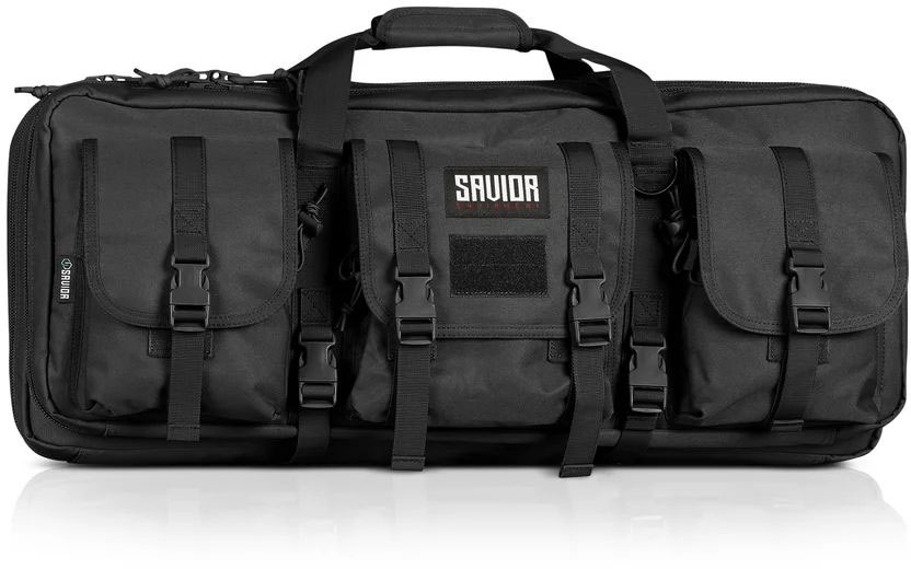 Savior Equipment American Classic Shorty Double Rifle Case, 32", Black (RB-3212DG-V1-BK)