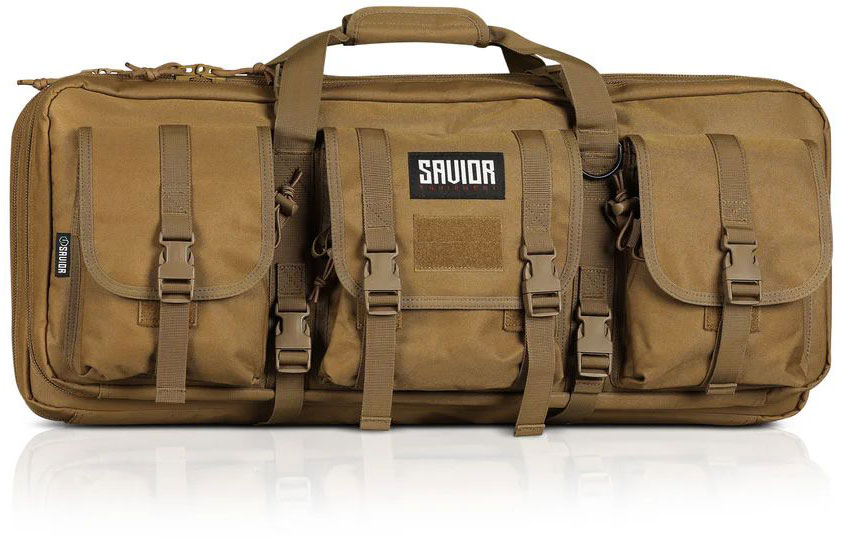 Savior Equipment American Classic Shorty Double Rifle Case, 32", Tan (RB-3212DG-V1-TN)