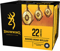 Browning BPR Performance Rimfire Ammunition B194122000, 22 LR, Copper Plated Hollow Point, 36 GR, 1000 Rd/bx