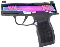 Sig Sauer P365 Pistol 365X9RBTMS, 9mm, 3.1", Manual Safety, Black Polymer Grip, Rainbow Titanium Finish, 12 Rd