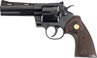 Colt Python Revolver PYTHON-BP4WTS, 357 Magnum, 4.25", Walnut Grips, Polished Blue Finish, 6 Rds