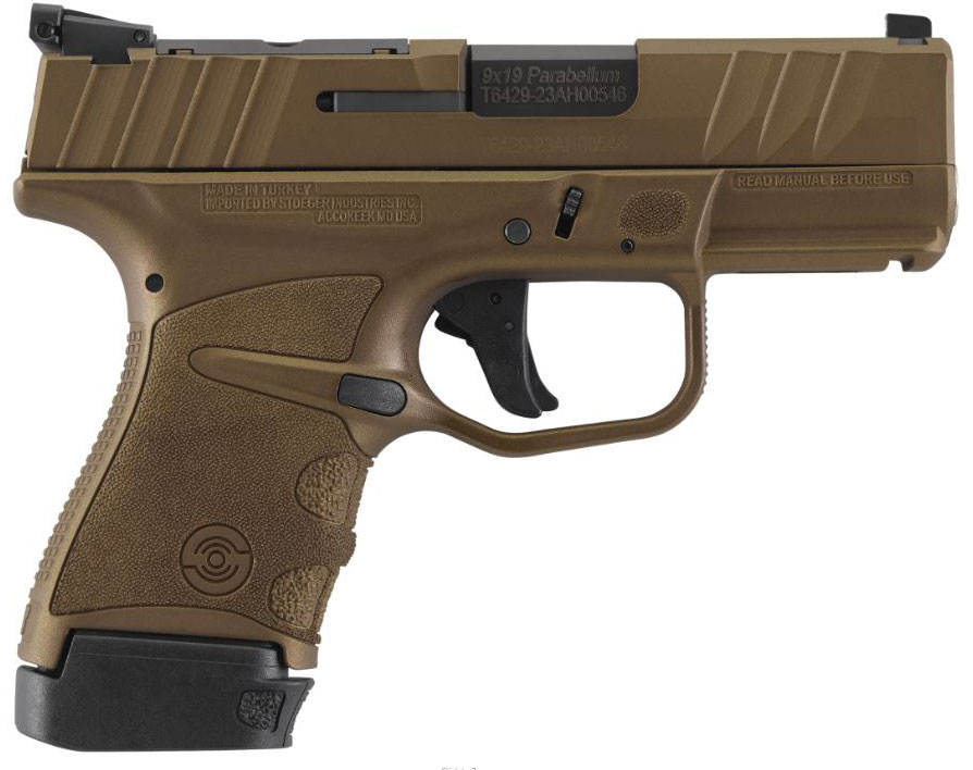 Stoeger STR MC Pistol 37001, 9mm, Quick Read 3-Dot Sights, Midnight Bronze, 13+1