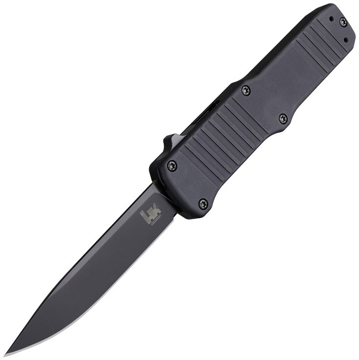 Hogue HK Hadron Out the Front Automatic Knife w/Clip Point Blade, Matte Black (54010)