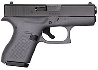 Glock 42 Slimline Subcompact Pistol UI4250201GF, 380 ACP, 3.25 in, Gray Polymer Grip, Gas Nitride Black Finish, 6 Rd