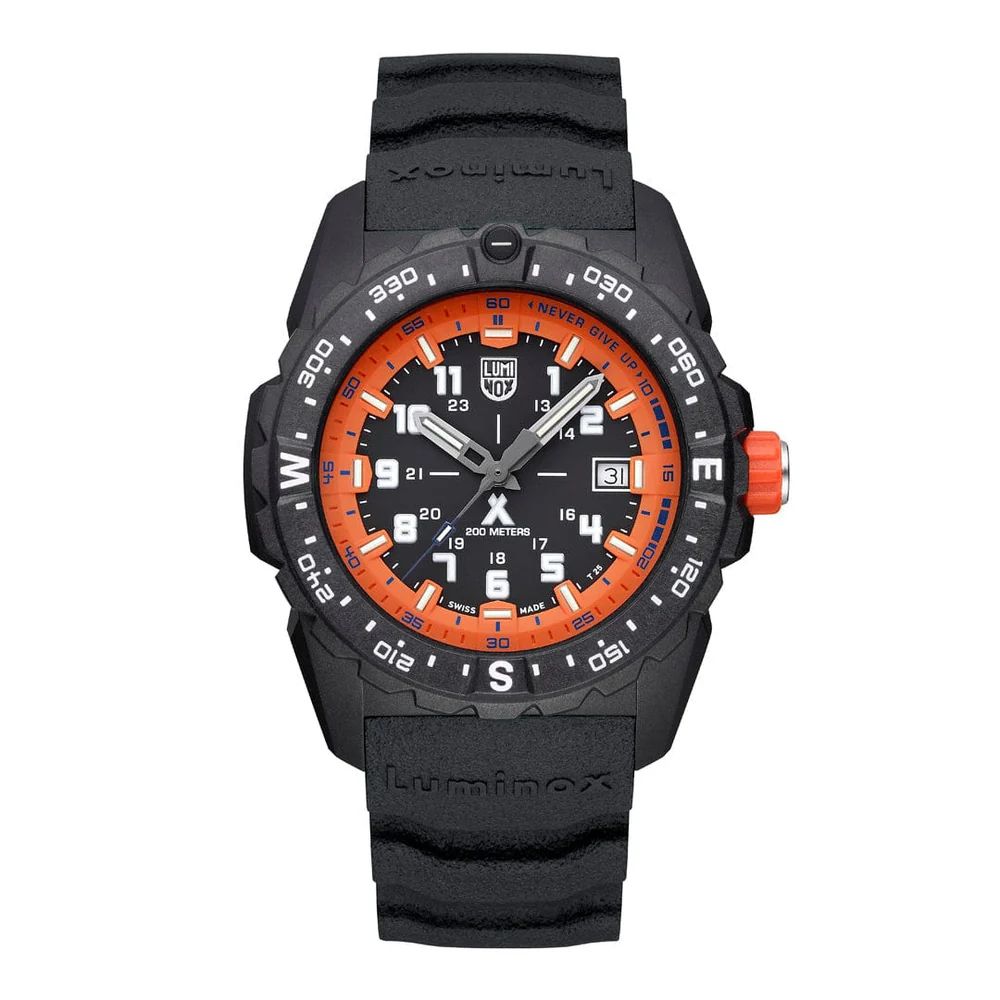 Luminox Bear Grylls Survival Watch XB.3739 Black/Orange Dial, White Figures, 43mm, Black Rubber Strap