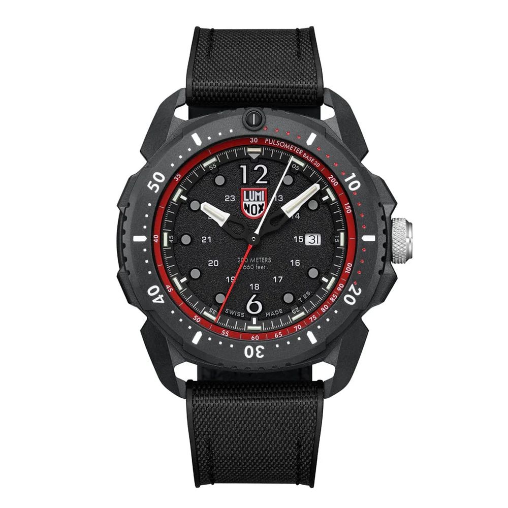 Luminox ICE SAR Artic Wathc XL.1051, Black Dial, White Figures, 46mm, Black Rubber Strap