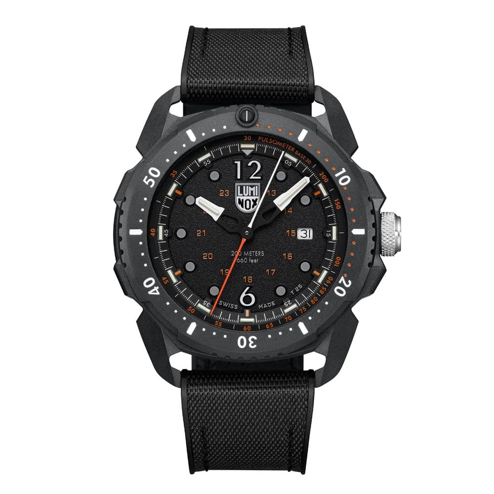 Luminox ICE SAR Artic Wathc XL.1052, Black Dial, White Figures, 46mm, Black Rubber Strap