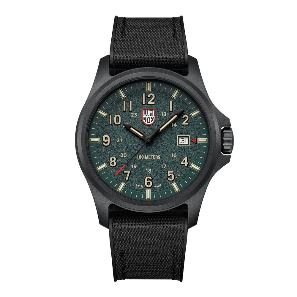 Luminox Atacama Field Watch XL.1977, Green Dial, Tan Figures, 43mm, Black Rubber Strap