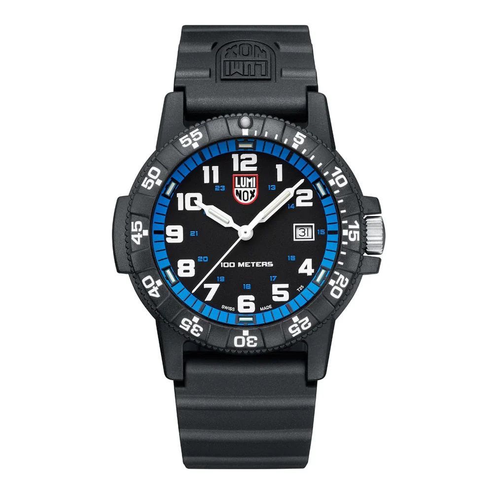 Luminox Leatherback Sea Turtle Giant Watch XS.0324, Black Dial, White Figures, 44mm, Black Rubber Strap