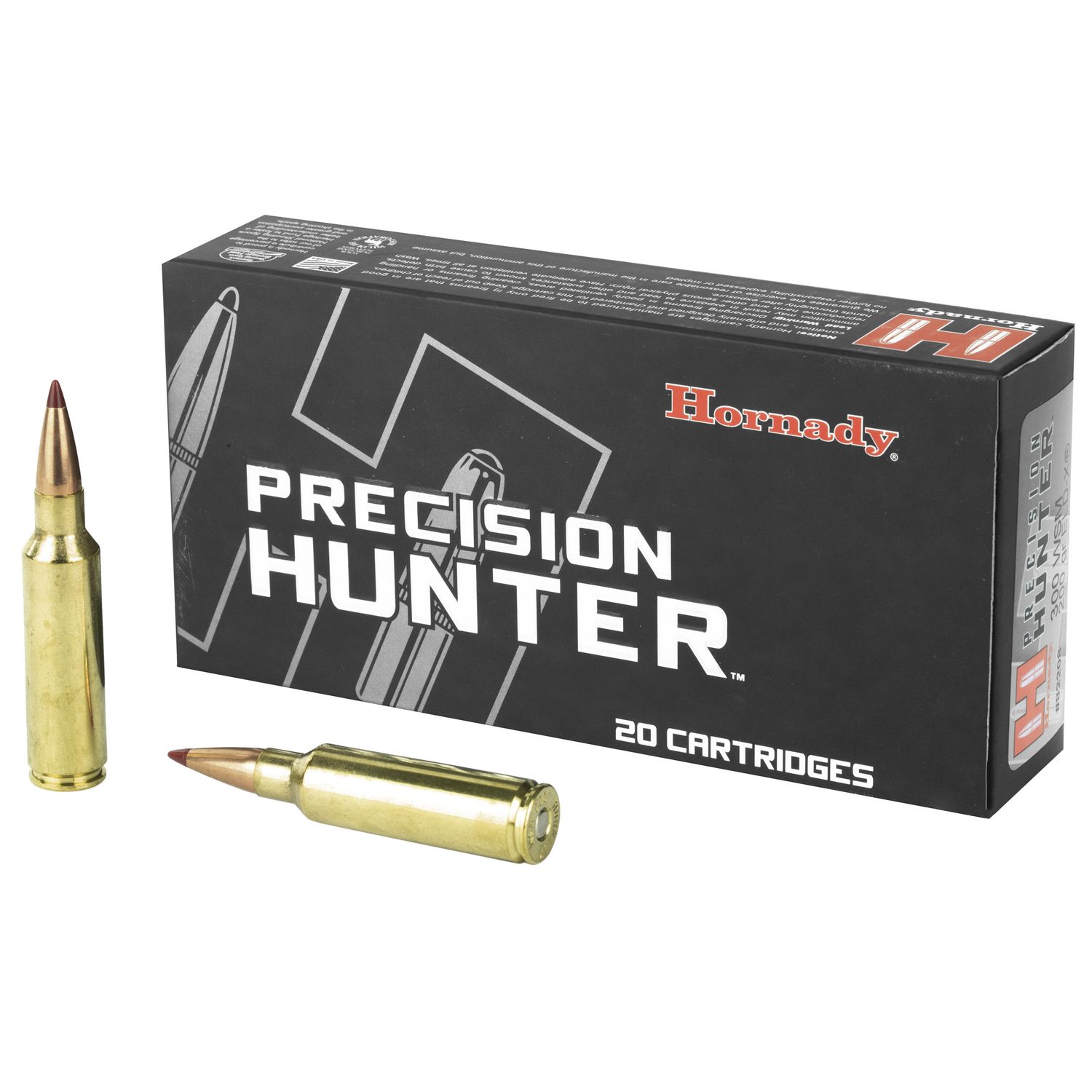 Hornady Precision Hunter Rifle Ammunition 82208, 300 WSM, ELD-X, 200 GR, 20 Rd/Bx