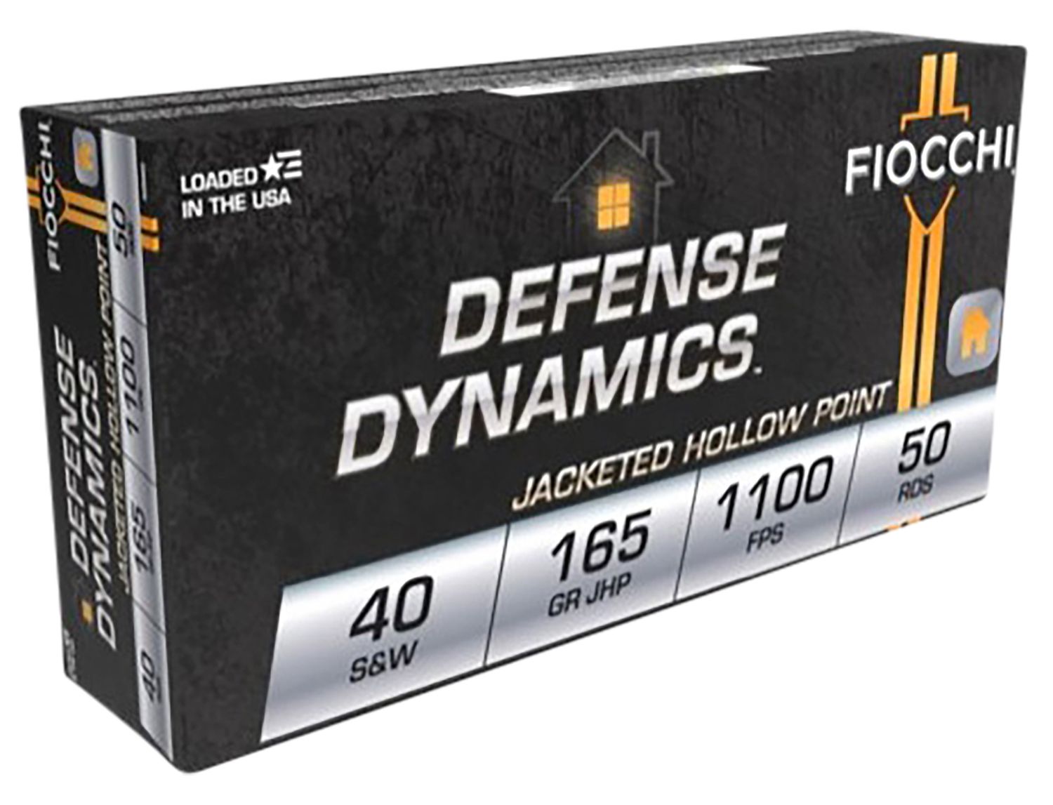 Fiocchi Handgun Ammunition 40SWC, 40 S&W, Jacketed Hollow Point (JHP), 165 GR, 1100 fps, 50 Rd/bx