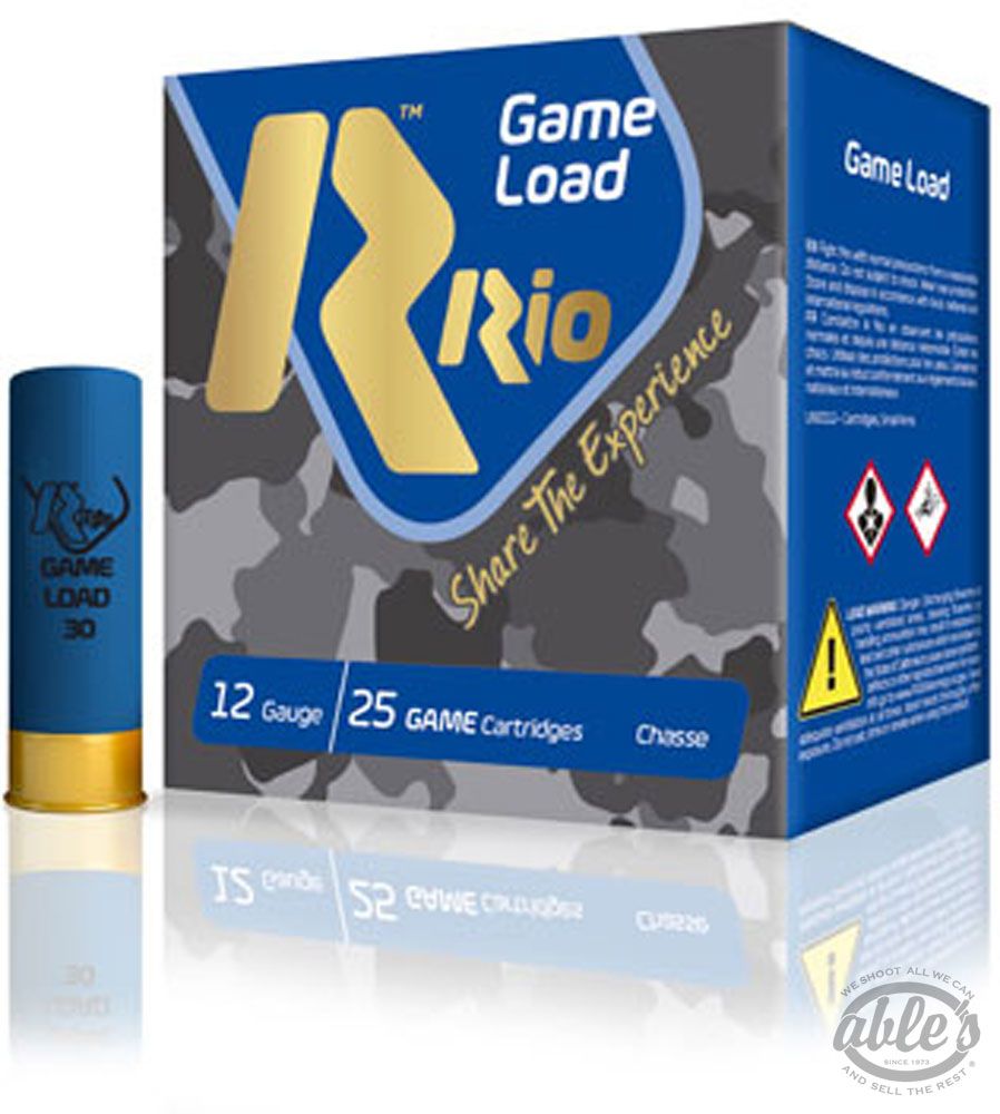 Rio Upland Game Load Classic Shotshells CG3075, 12 Gauge, 2-3/4", 1-1/16 oz, 1250 fps, #7.5 Shot, 25 Rd/bx