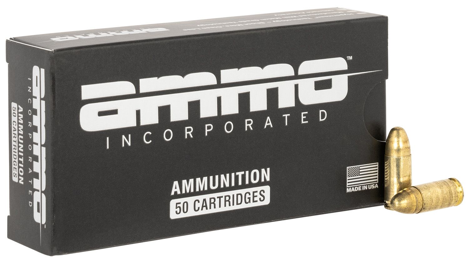 Ammo Inc HPR Pistol Ammunition 9115TMCA50, 9mm Luger, Total Metal Coating, 115 gr, 1128 fps, 50 Rd/Bx