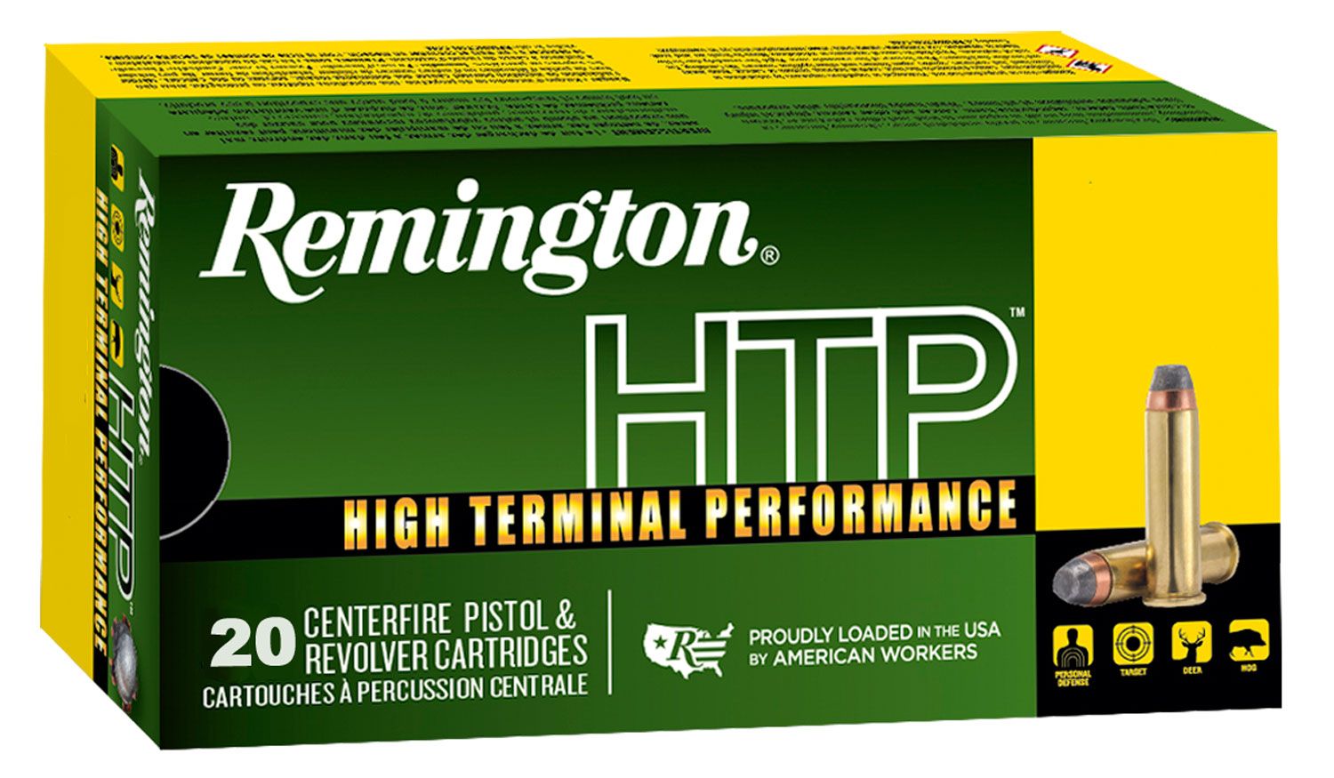 Remington HTP Pistol Ammunition 22233, 357 Mag, Soft Point, 158 gr, 1235 fps, 20 Rd/Bx