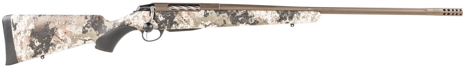 Tikka T3x Lite Bolt Action Rifle JRTXVW318, 270 Win, 22.4", Bronze Cerakote Finish, Veil Wideland Stock, 3 Rds