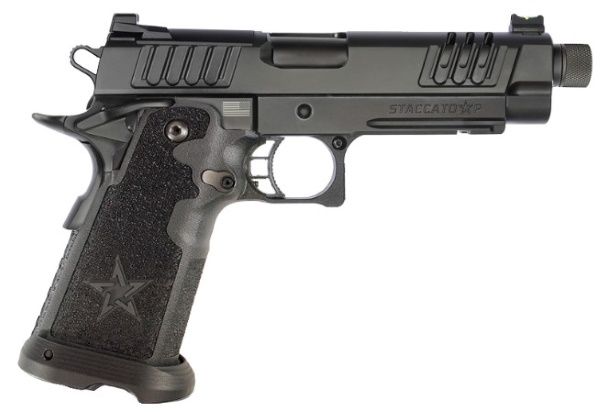 Staccato P X-Series 2011 Optic Ready Pistol 12-1200-000303-01, 9mm, 5" Threaded DLC Bull Barrel, Steel Frame, DLC Black Finish, 17 Rds