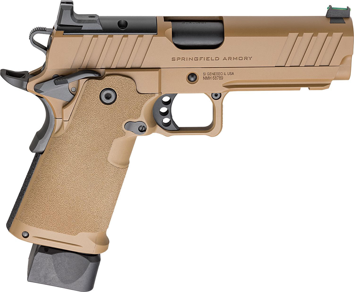 Springfield Prodigy Pistol PH9117AOSCB, 9mm, 4.25", Polymer Grips, OR Slide, Coyote Brown Cerakote Finish, 20 Rds