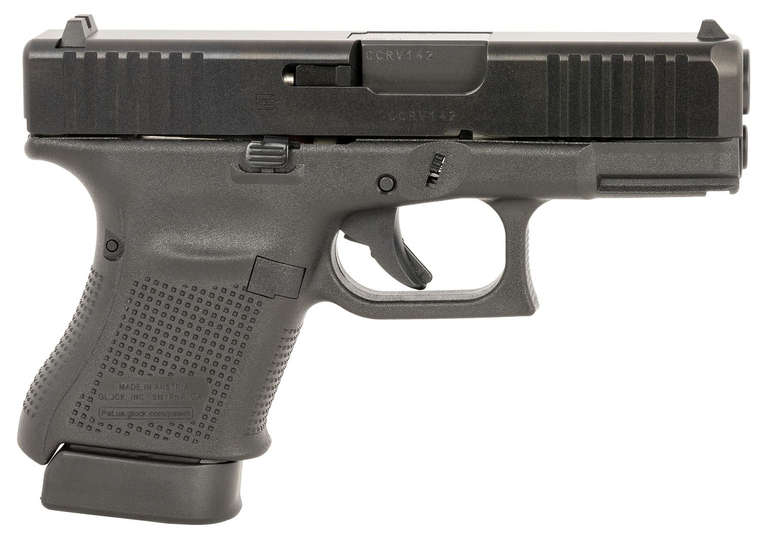 Glock G30 Gen 5 Pistol PA305S201, 45 ACP, 3.7", Black Polymer Grips, Black Finish, 10 Rds