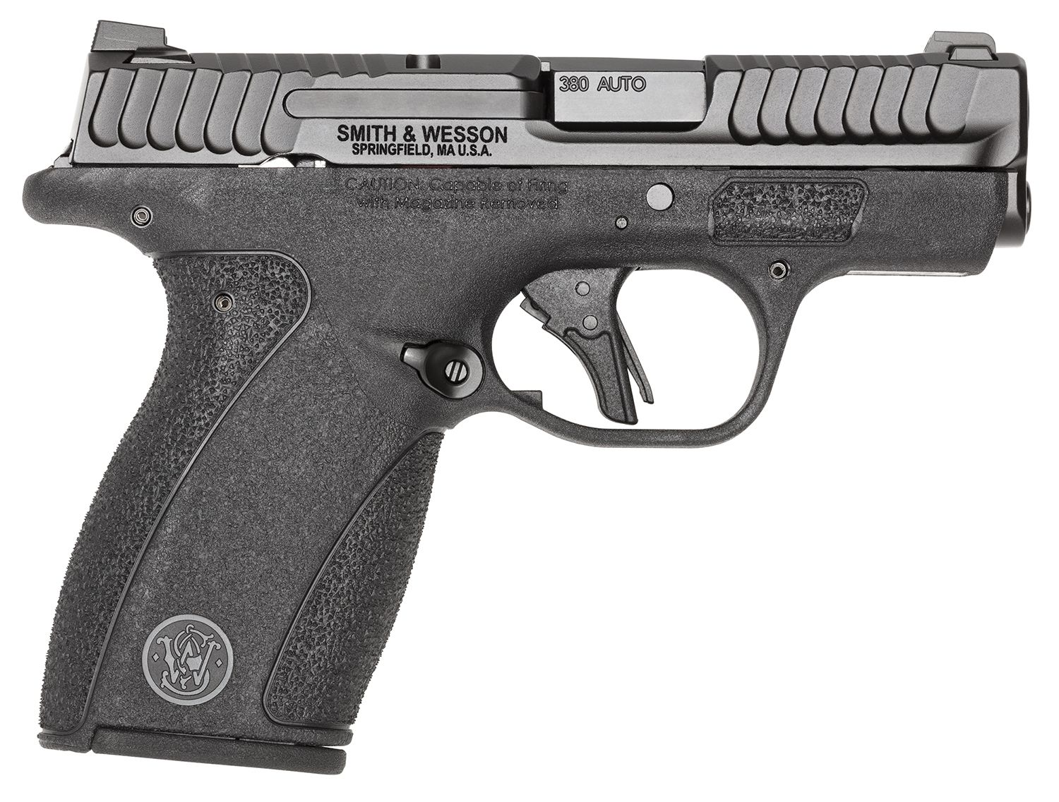 Smith & Wesson M&P Bodyguard 2.0 380 Pistol 13927, 380 ACP, 2.75", Black Poly. Grips, Serrated Black Armornite SS Slide, 12 Rds