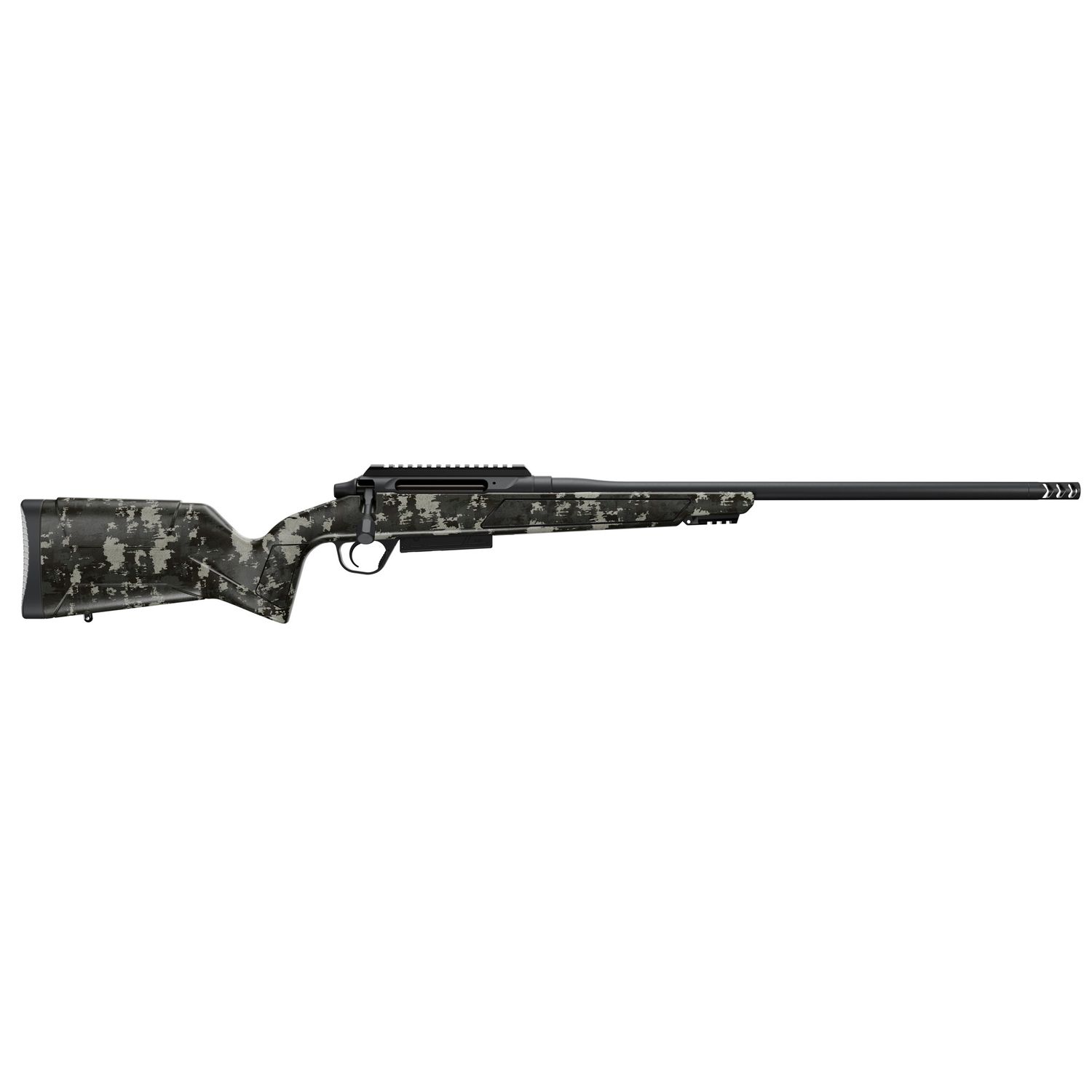 Christensen Arms Model 25 Evoke Hunter, Rifle 8011502700, 300 PRC 22" Hybrid Hunter Camo Stock, Black Cerakote Finish, Trigger-Tech Trigger, 4+1