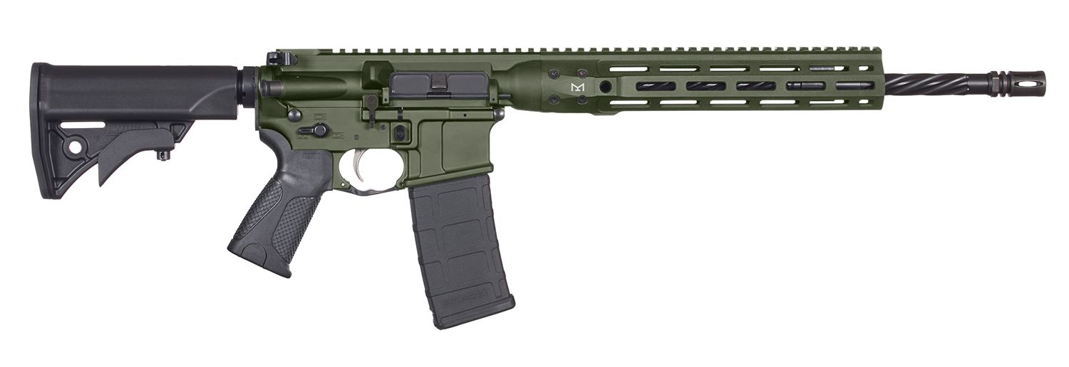 LWRC Individual Carbine Direct Impingement Rifle ICDIR5ODG16ML, 5.56 NATO, 16.10", OD Green Finish, Ambidextrous Controls, 30 Rds