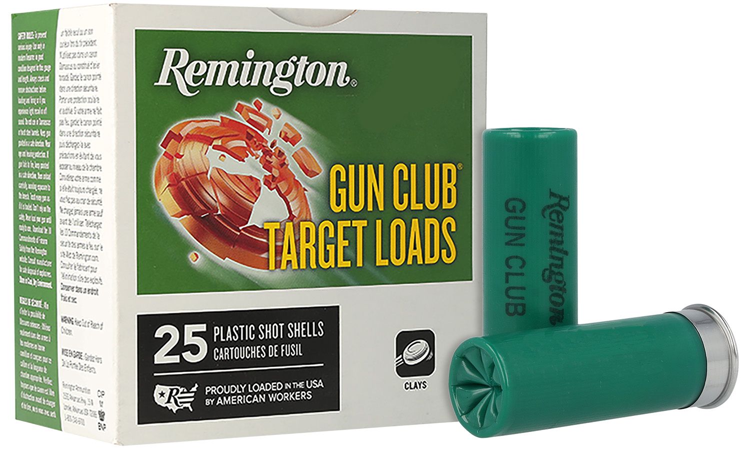 Remington Gun Club Target Loads GC127, 12 Gauge, 2-3/4", 1-1/8 oz, 1200 fps, #7.5 Lead Shot, 25 Rds/Bx