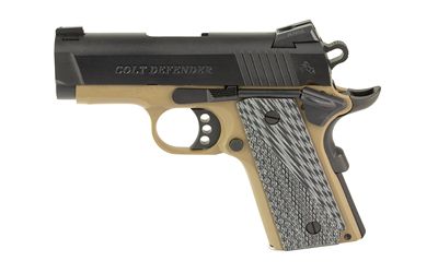 Colt Defender Pistol O7800XEFDE, 45 ACP, 3", Black Pearl Grips, Two Tone FDE Frame, 6 Rd