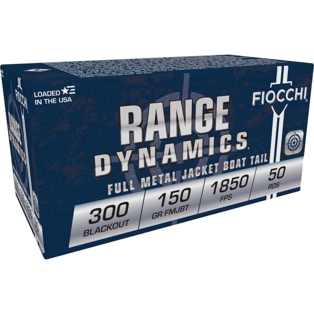 Fiocchi Shooting Dynamics Rifle Ammunition 300BLKC, 300 AAC Blackout, Full Metal Jacket Boat Tail, 150 GR, 50 Rd/bx