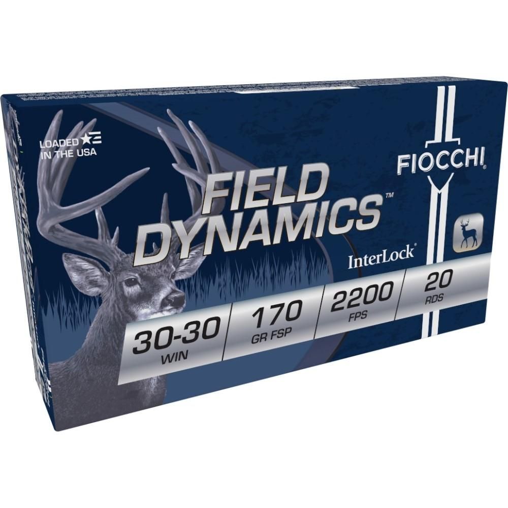 Fiocchi Shooting Dynamics Rifle Ammunition 3030C, 30-30 Winchester, FSP, 170 GR, 2200 fps, 20 Rd/bx