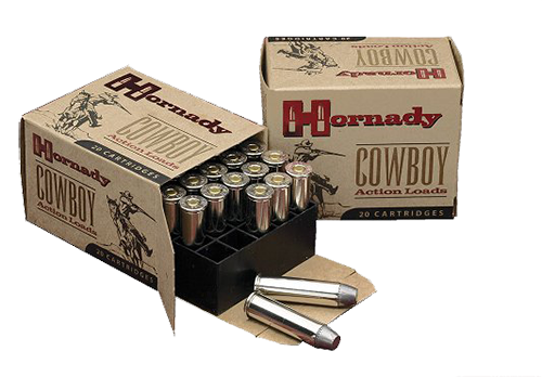 Hornady Cowboy Handgun Ammunition 9115, 45 Long Colt, Lead Flat Nose (FN), 255 GR, 725 fps, 20 Rd/bx