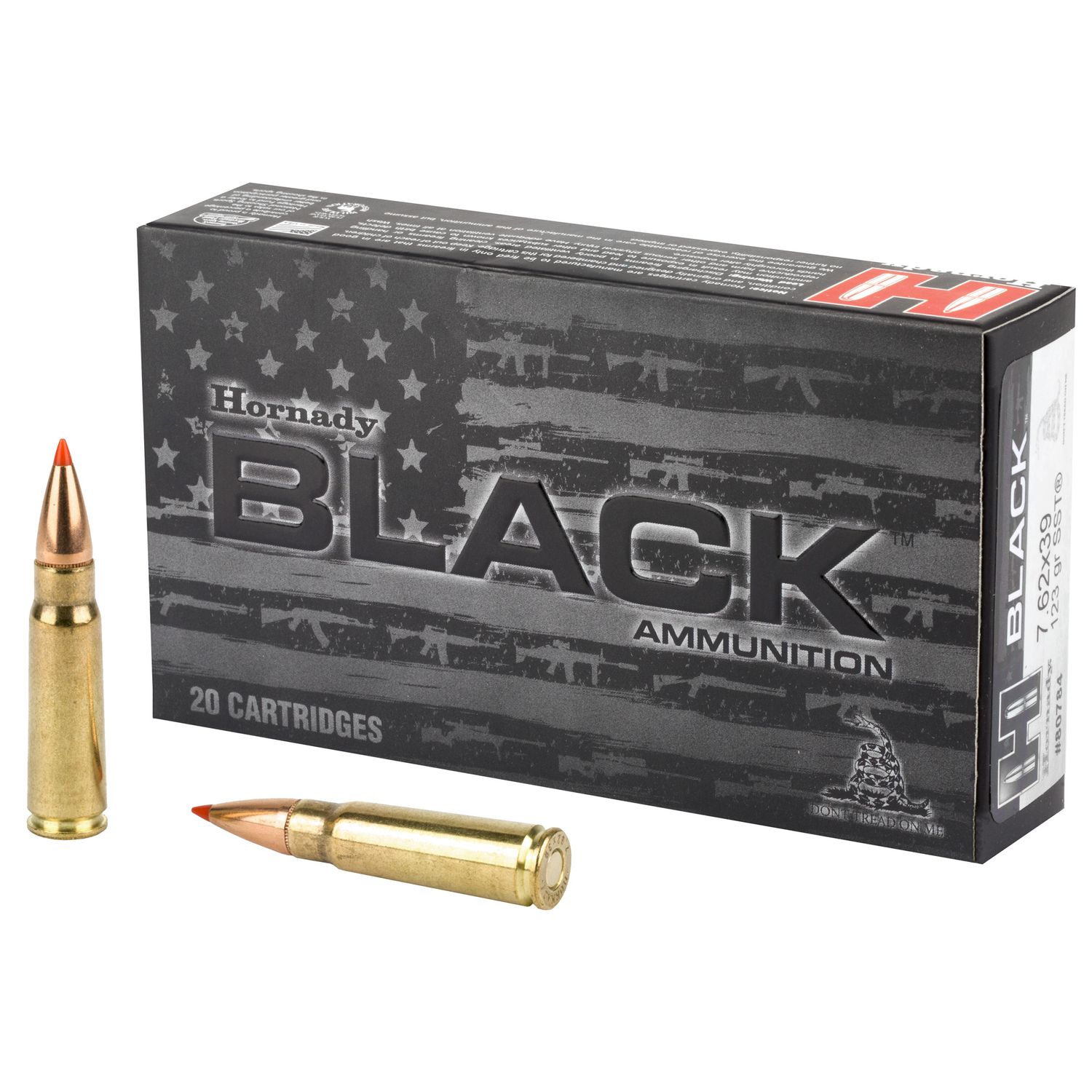 Hornady Black Rifle Ammunition 80784, 7.62X39, SST, 123 GR, 2350 fps, 20 Rd/Bx