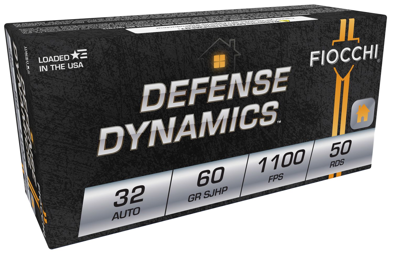 Fiocchi Shooting Dynamics Pistol Ammunition 32APHP, 32 ACP (7.65 Browning), Jacketed Hollow Point (JHP), 60 GR, 1100 fps, 50 Rd/bx