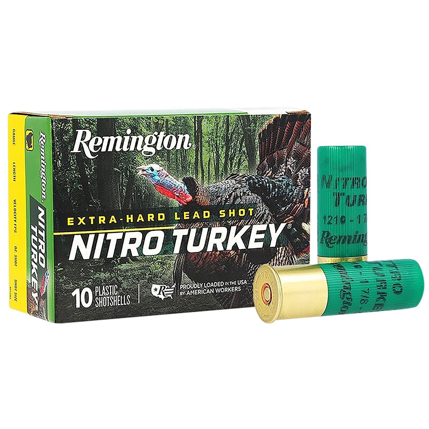 Remington Nitro Turkey Shotshells Heavy Magnum NT12H4, 12 Gauge, 3", 1-7/8 oz, 1210 fps, #4 Lead Shot, 10 Rd/bx