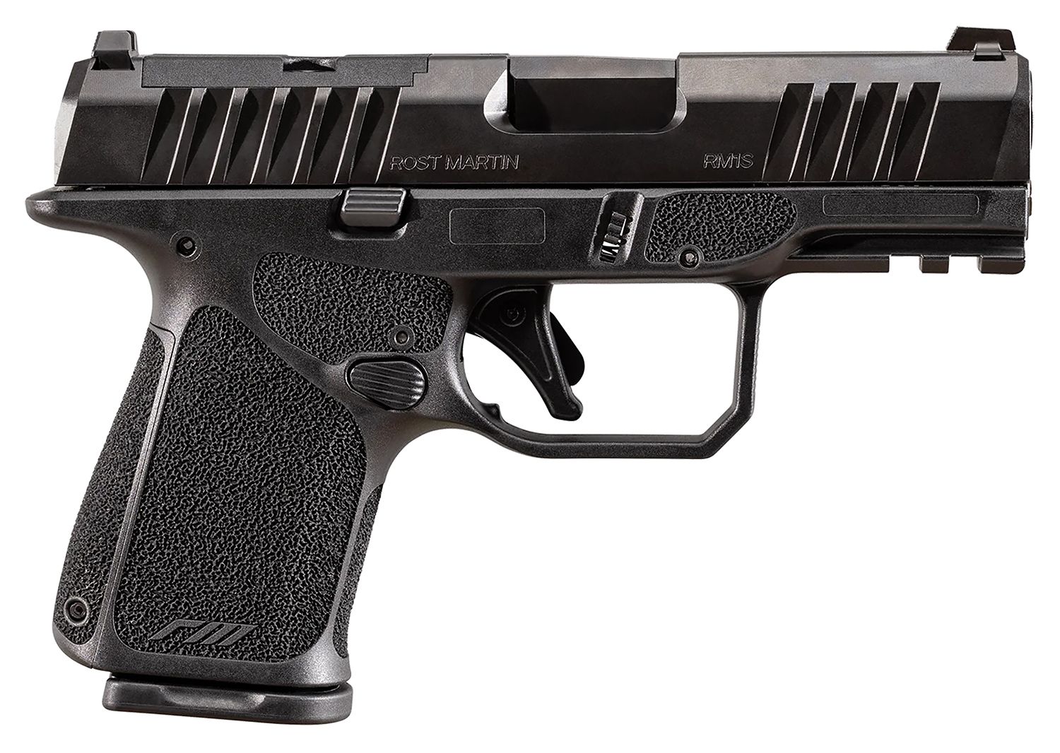 Rost Martin RM1S Sub-Compact Frame Pistol RM1SBLKOSP , 9mm, 3.6", Polymer Black Grip, Black Finish, 15 Rds