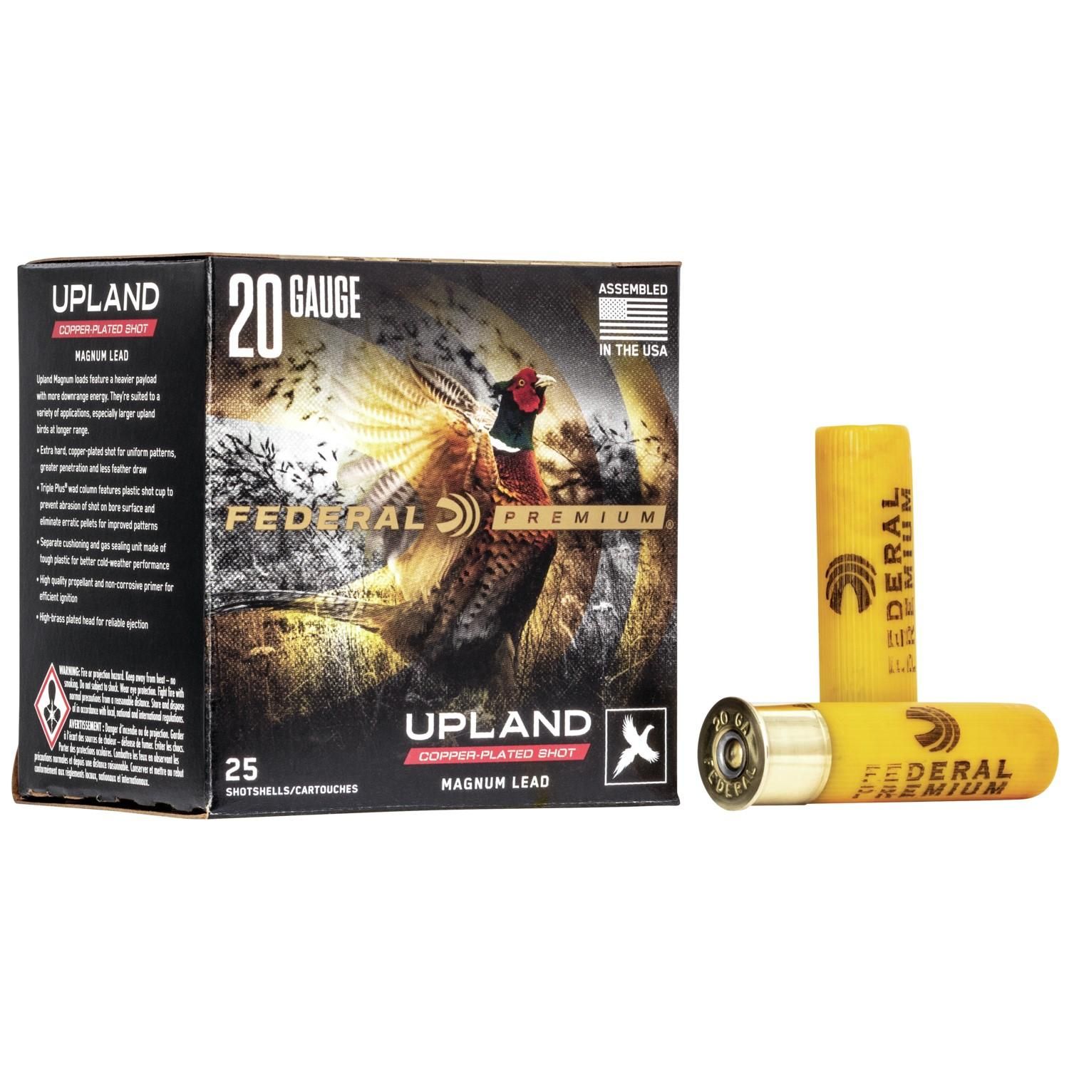 Federal Premium Wing Shok P2586, 20 Gauge, 3", 1-1/4 oz, 1300 fps, #6 Lead Shot, 25 Rds/Bx