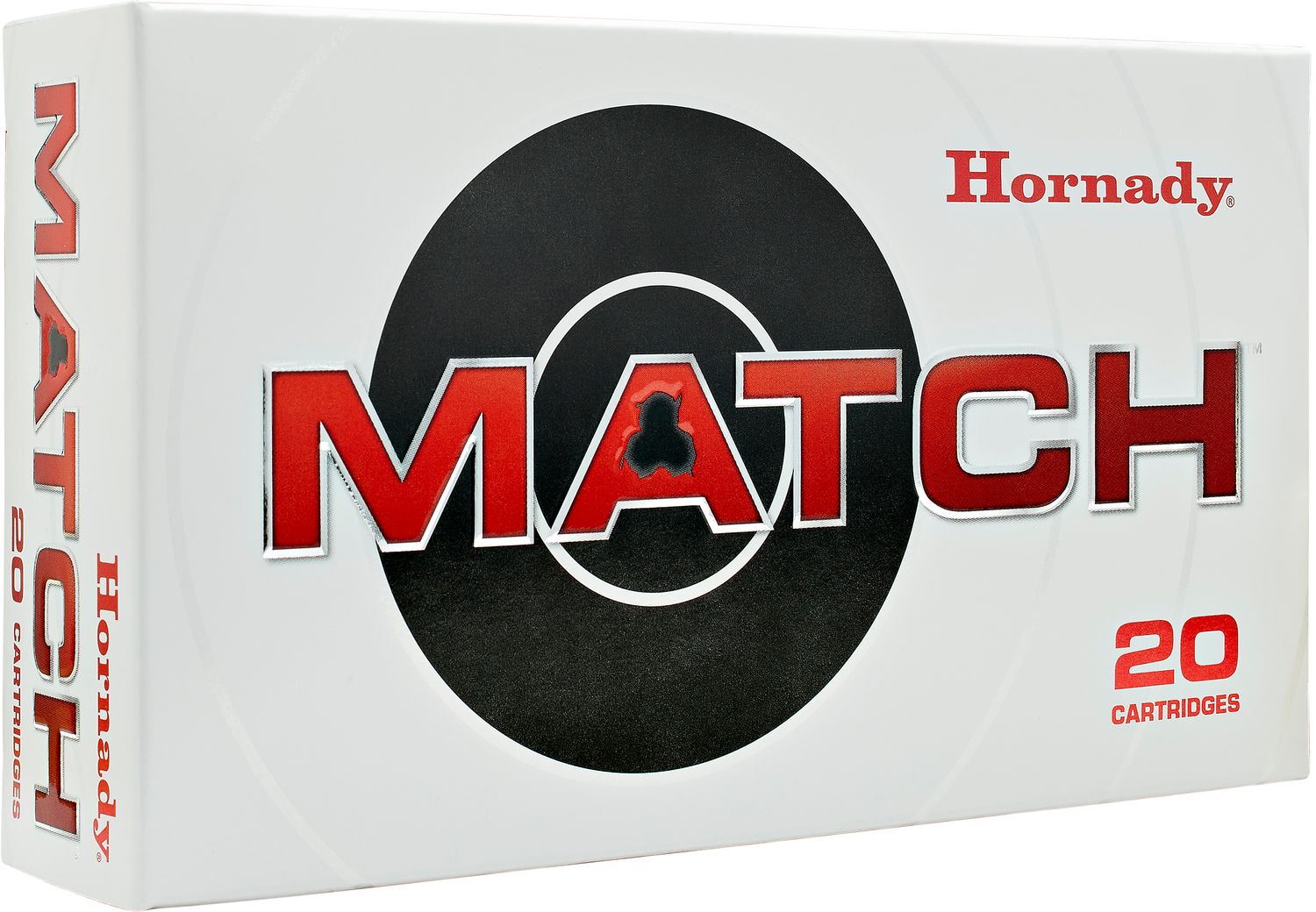 Hornady Rifle Ammunition 8026, 223 Remington, Boat Tail Hollow Point/match, 75 GR, 2790 fps, 20 Rd/bx