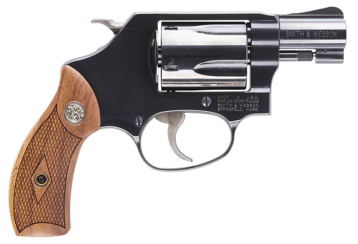 Smith & Wesson 36 Classic Revolver 150184, 38 Special, 1 7/8", Altamont Service Wood Grip, Blue Finish, 5 Rd