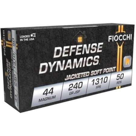 Fiocchi Shooting Dynamics Pistol Ammunition 44A, 44 Remington Mag, Jacketed Soft Point (SP), 240 GR, 1375 fps, 50 Rd/bx