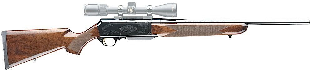 Browning BAR Safari Tribute Rifle 031073218, 308 Win, 22", Semi-Auto, Walnut Stock, Whitetail Engraved Blued Finish, No Sights