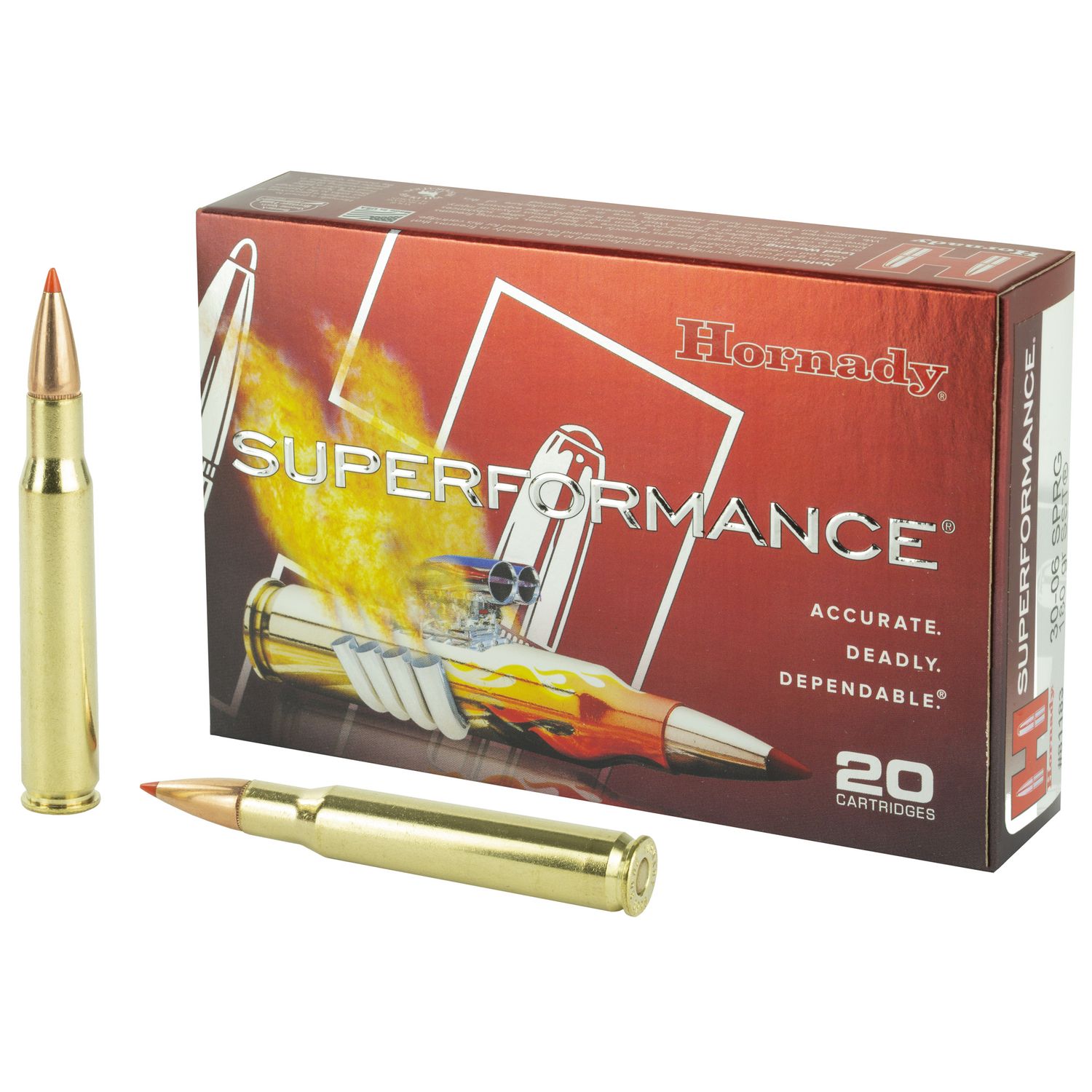 Hornady Superformance Rifle Ammunition 81183, 30-06 Springfield, SST, 180 GR, 2820 fps, 20 Rd/bx