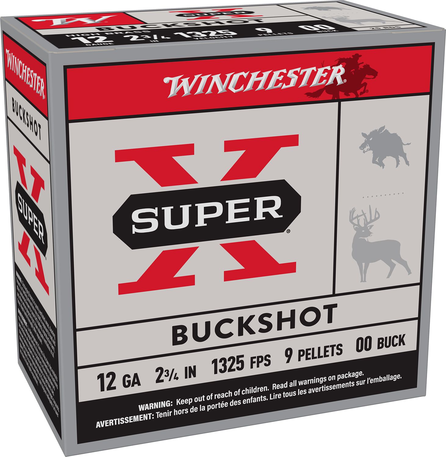 Winchester Super X Buckshot XB1200VP25, 12 Gauge, 2-3/4", 25 Rd/bx
