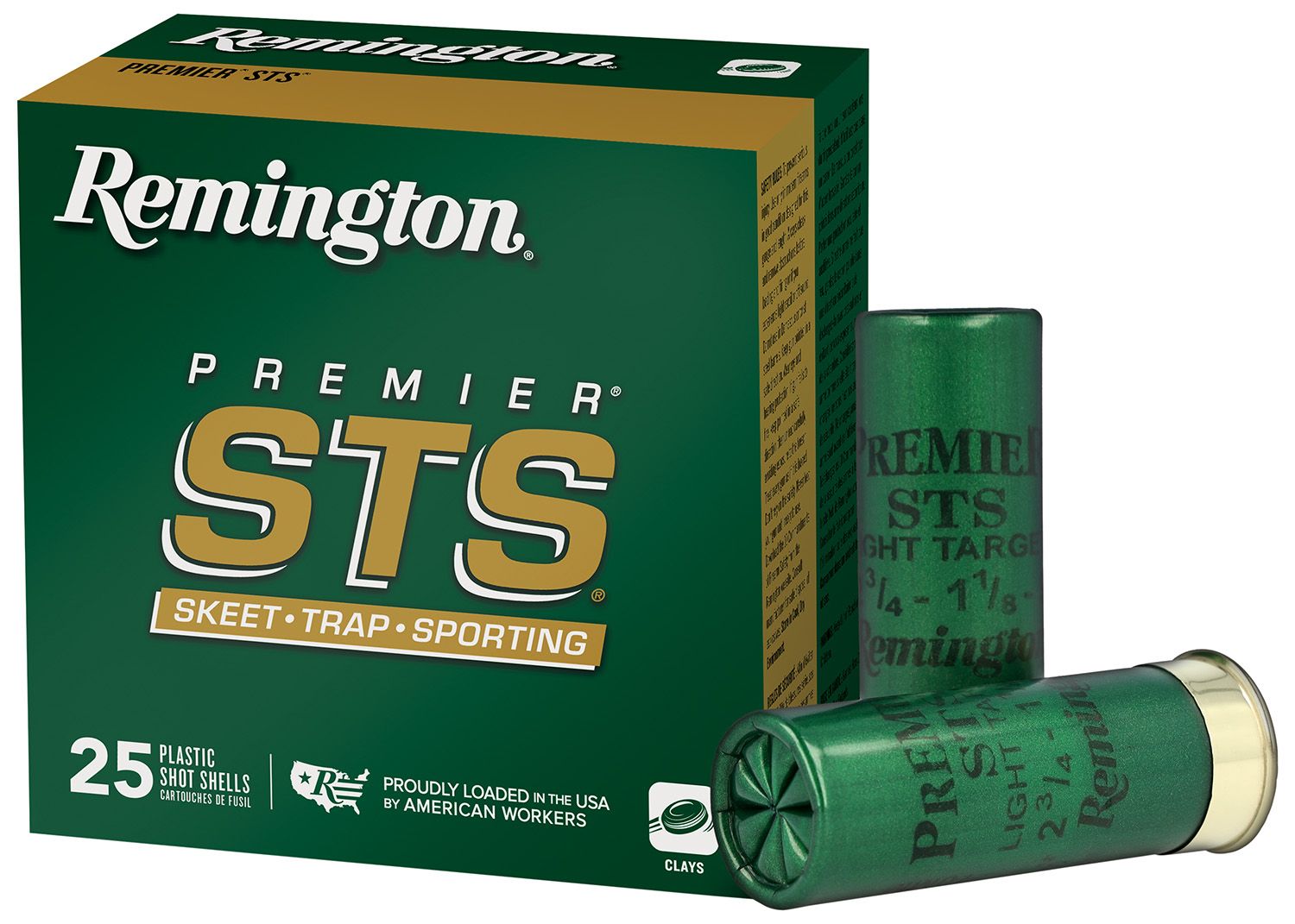 Remington Premier STS Target Loads STS12LH7, 12 Gauge, 2-3/4", 1-1/8 oz, 1200 fps, #7.5 Lead Shot, 25 Rds/Bx