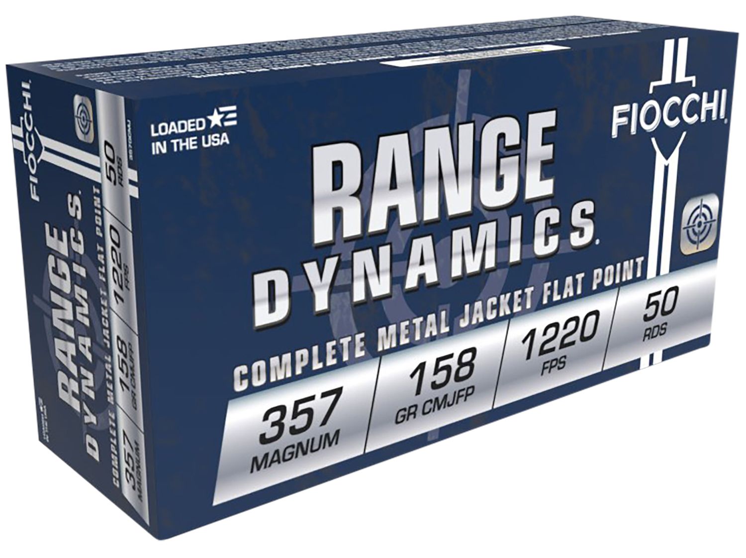 Fiocchi Shooting Dyanmics Pistol Ammunition 357GCMJ, 357 Mag, Copper Metal Jacket, 158 GR, 1220 fps, 50 Rd/Bx