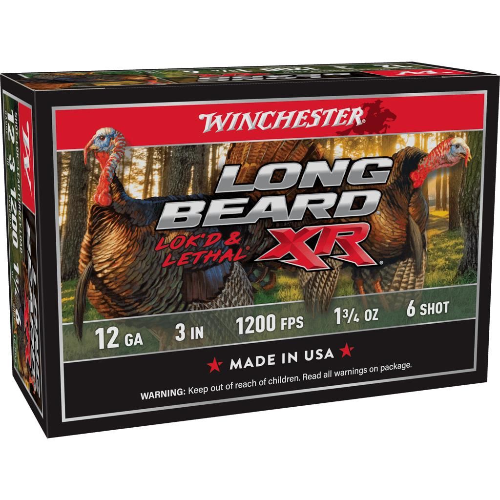 Winchester Long Beard Turkey Shotshells STLB1236, 12 Gauge, 3", 1-3/4 oz, 1200 fps, #6 Lead Shot, 10 Rd/bx