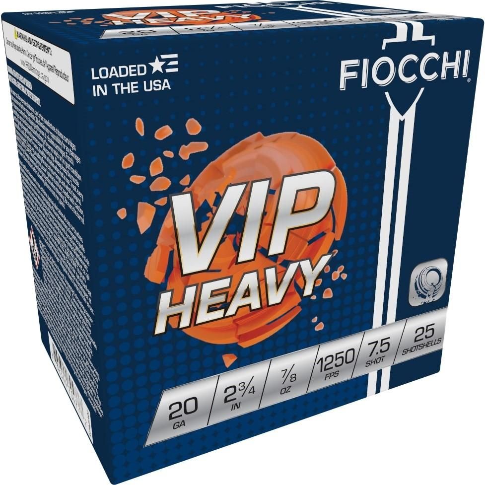 Fiocchi Premium Target 20VIPH75, 20 Gauge, 2-3/4", 7/8 oz, 1250 fps, #7.5 Lead Shot, 25 Rds/Bx